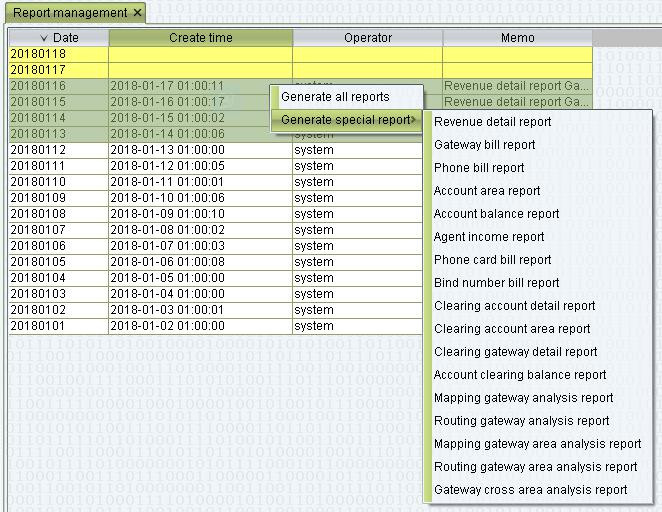 Generate report manually/automatically vos3000 3 31 2